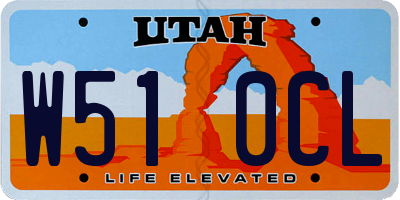 UT license plate W510CL
