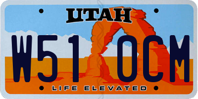 UT license plate W510CM