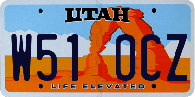 UT license plate W510CZ