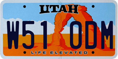 UT license plate W510DM