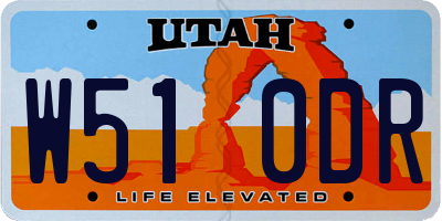 UT license plate W510DR