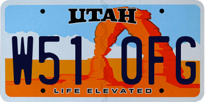 UT license plate W510FG