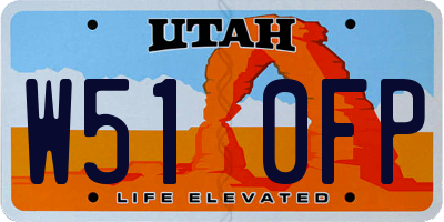UT license plate W510FP