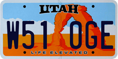UT license plate W510GE