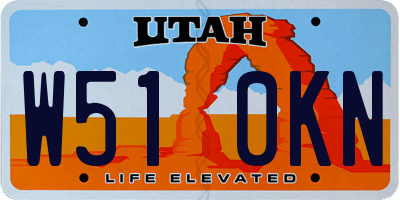 UT license plate W510KN