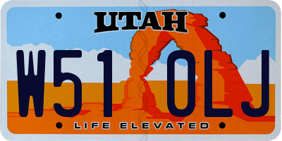 UT license plate W510LJ