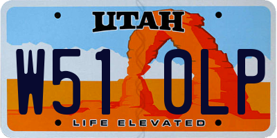 UT license plate W510LP