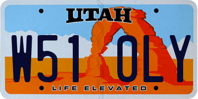 UT license plate W510LY