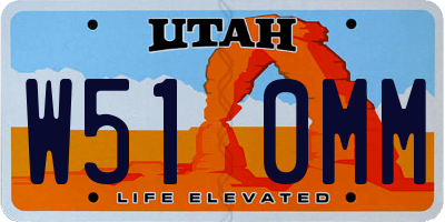 UT license plate W510MM