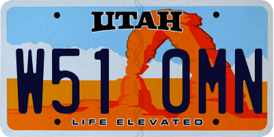 UT license plate W510MN