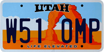 UT license plate W510MP