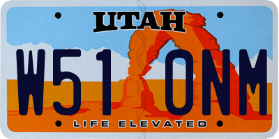 UT license plate W510NM