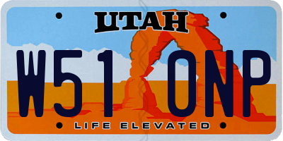 UT license plate W510NP