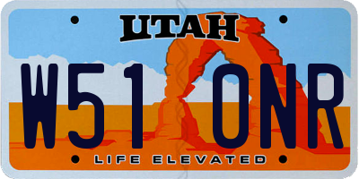 UT license plate W510NR