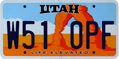 UT license plate W510PF