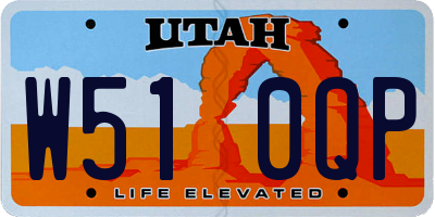 UT license plate W510QP