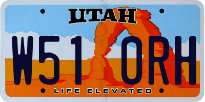 UT license plate W510RH