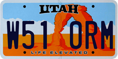 UT license plate W510RM