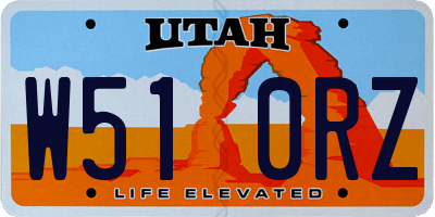 UT license plate W510RZ