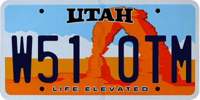 UT license plate W510TM