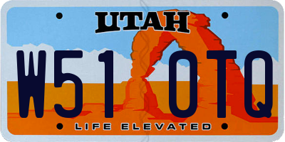 UT license plate W510TQ