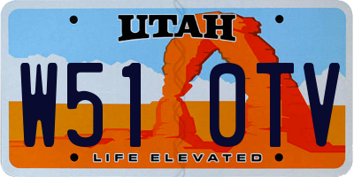 UT license plate W510TV