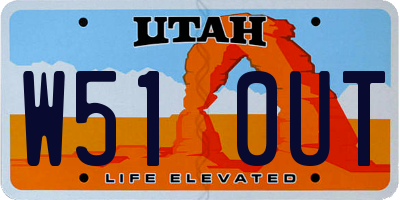 UT license plate W510UT