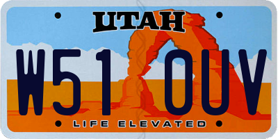 UT license plate W510UV