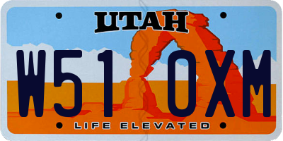 UT license plate W510XM