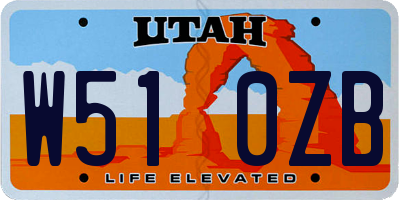UT license plate W510ZB