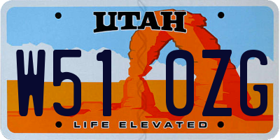 UT license plate W510ZG