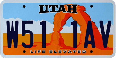 UT license plate W511AV