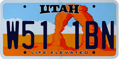 UT license plate W511BN