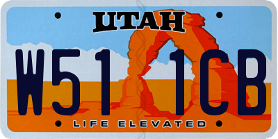 UT license plate W511CB