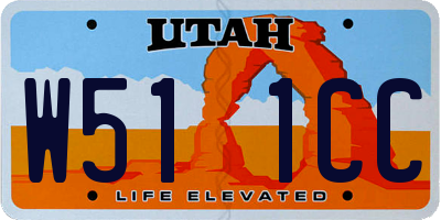UT license plate W511CC