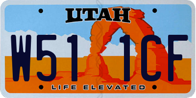 UT license plate W511CF