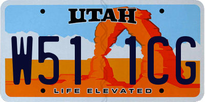 UT license plate W511CG