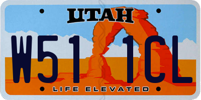 UT license plate W511CL
