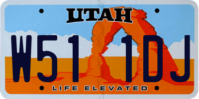 UT license plate W511DJ