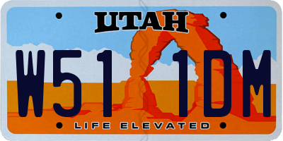 UT license plate W511DM