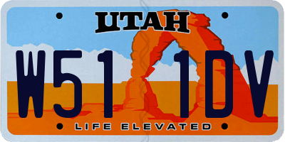 UT license plate W511DV