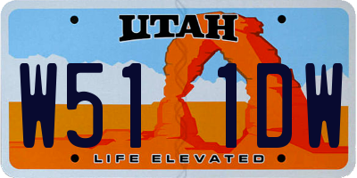 UT license plate W511DW