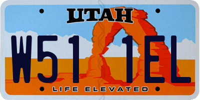 UT license plate W511EL