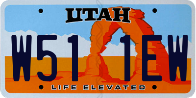 UT license plate W511EW