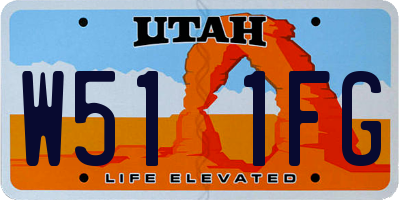 UT license plate W511FG