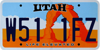 UT license plate W511FZ