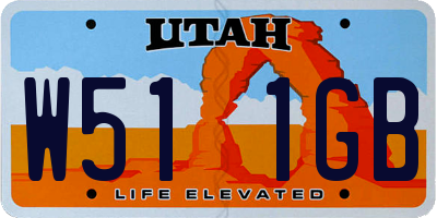 UT license plate W511GB