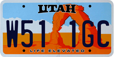 UT license plate W511GC