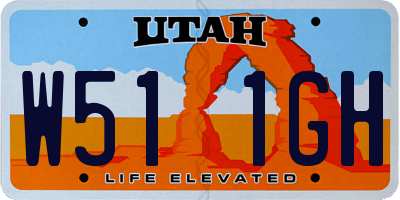 UT license plate W511GH