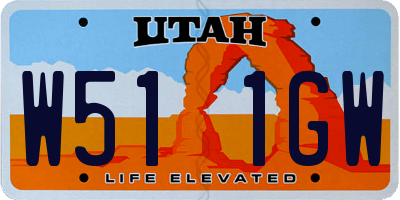 UT license plate W511GW